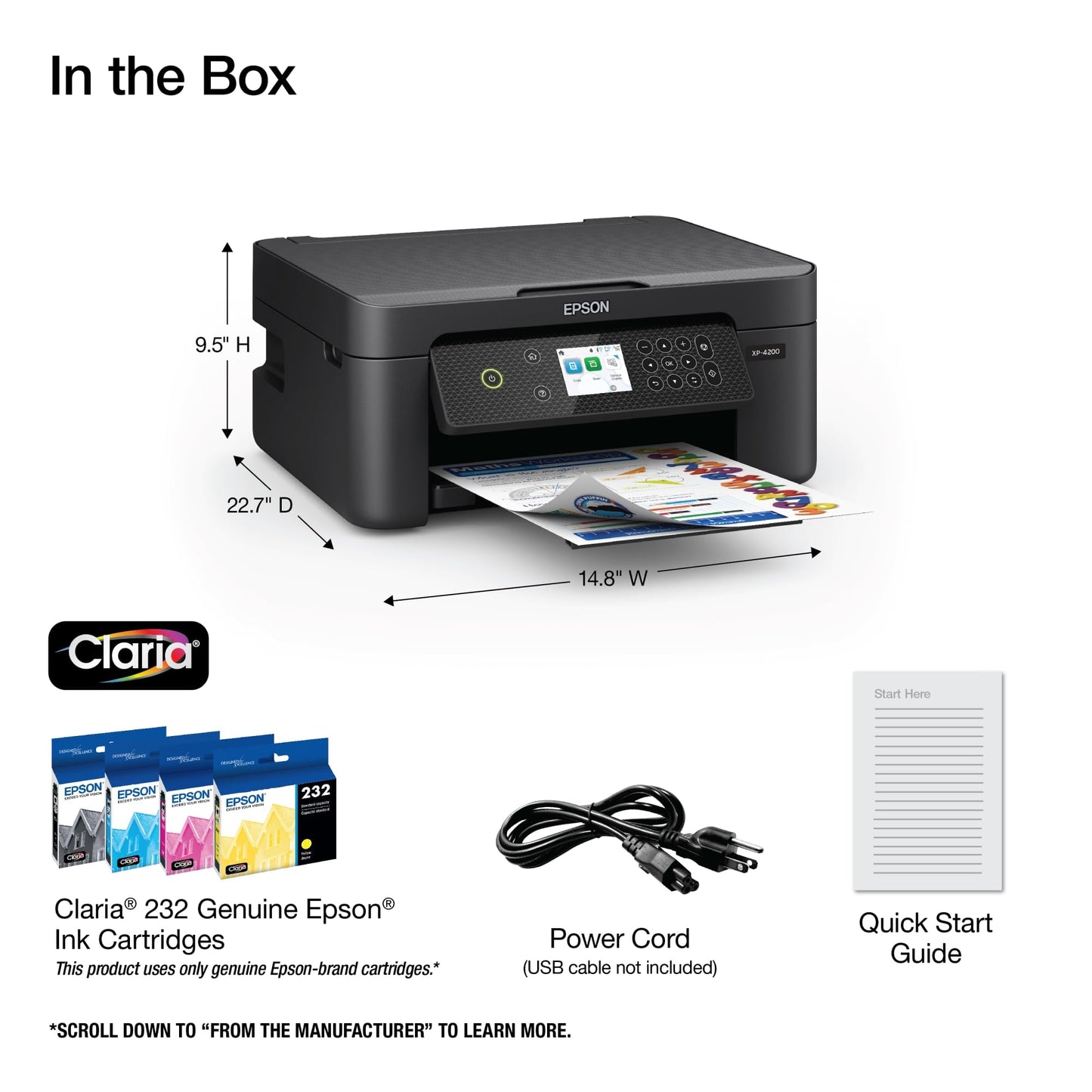 Epson XP-4200 Wireless Color All-in-One Printer with Scanner